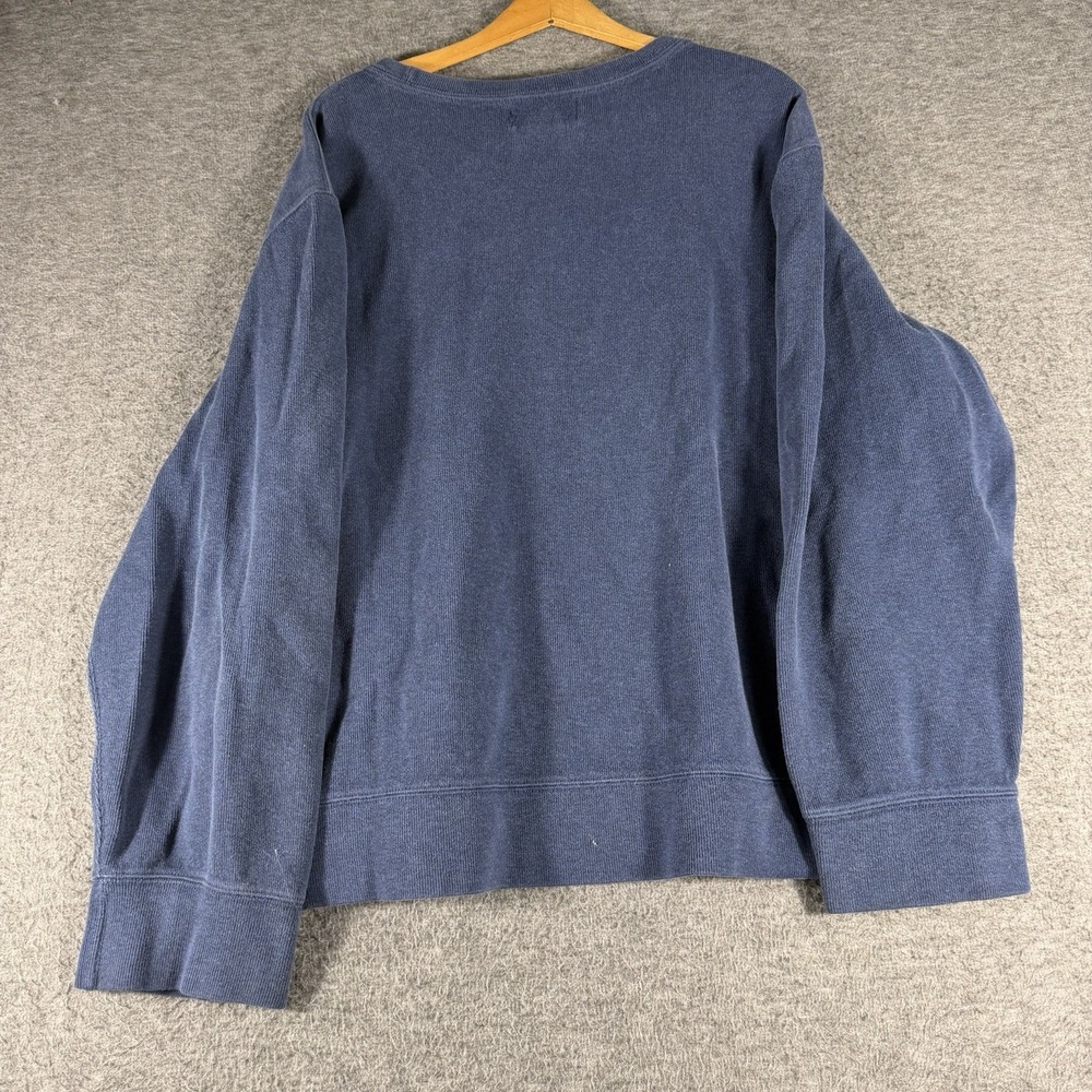 Vintage Polo Ralph Lauren Sweater Sweatshirt Preppy Men 2XL Blue Crewneck Pony - Picture 2 of 7